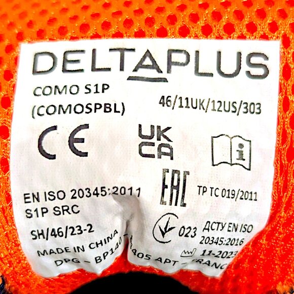 Delta Plus Como S1P SRC Mens Blue Suede Mesh Steel Toe Cap Safety Shoes Size 12 main image 8